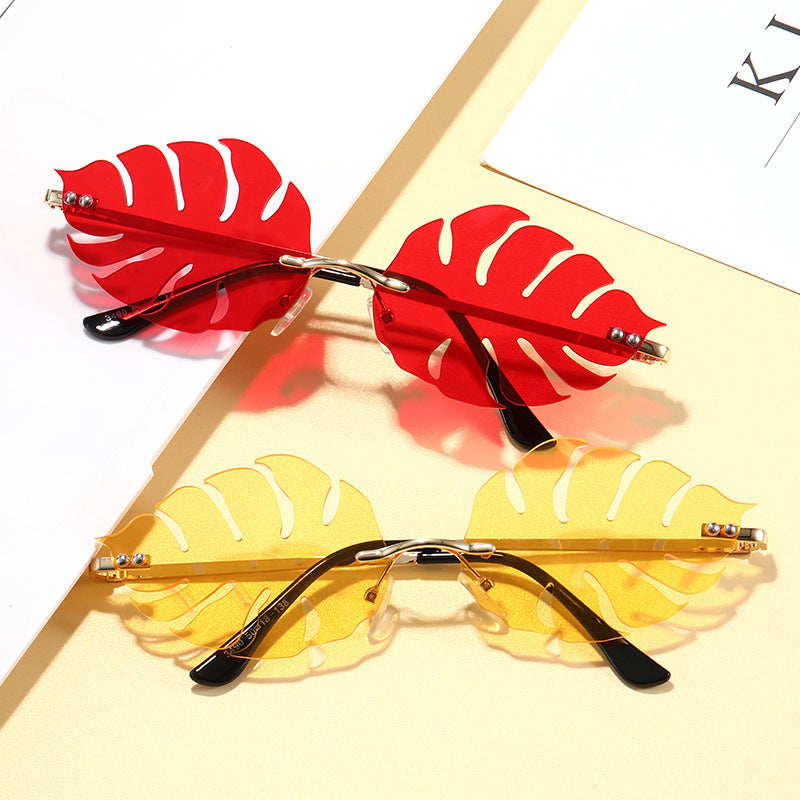 Damen modische Sonnenbrille mit markantem Blattdesign Brehn