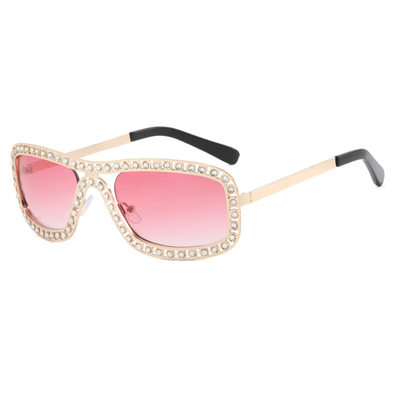Damen modische Sonnenbrille mit funkelndem Rahmen Brehn