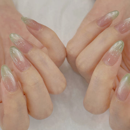 Elegante Ombre Mandel-förmige Press-On Nägel Brehn