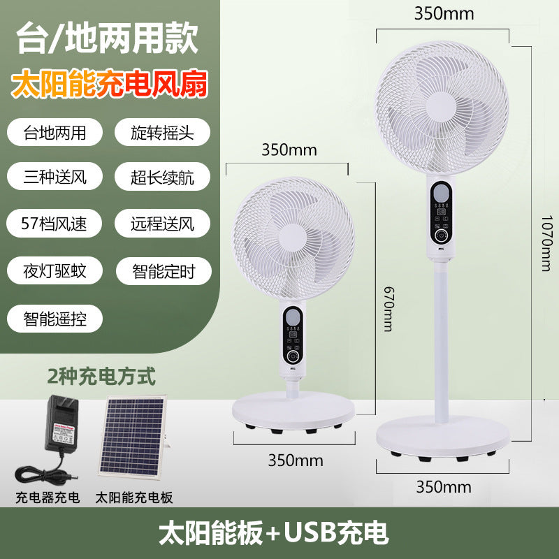 Damen Multifunktionaler Solar- und USB-Standventilator Brehn