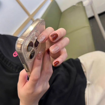 Trendy Glänzendes Press-On Nagelset