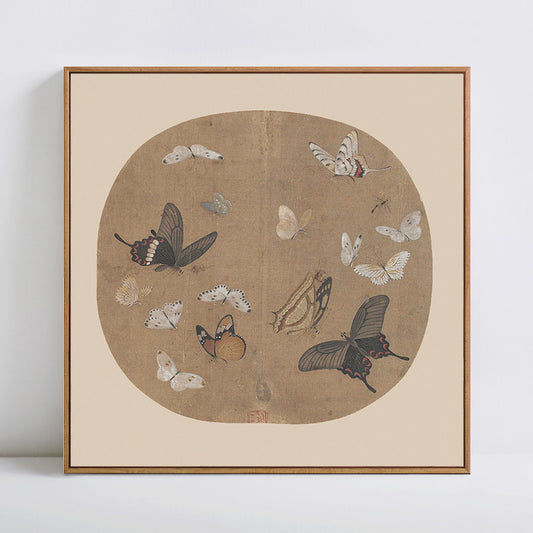 Gerahmter Schmetterlings-Kunstdruck