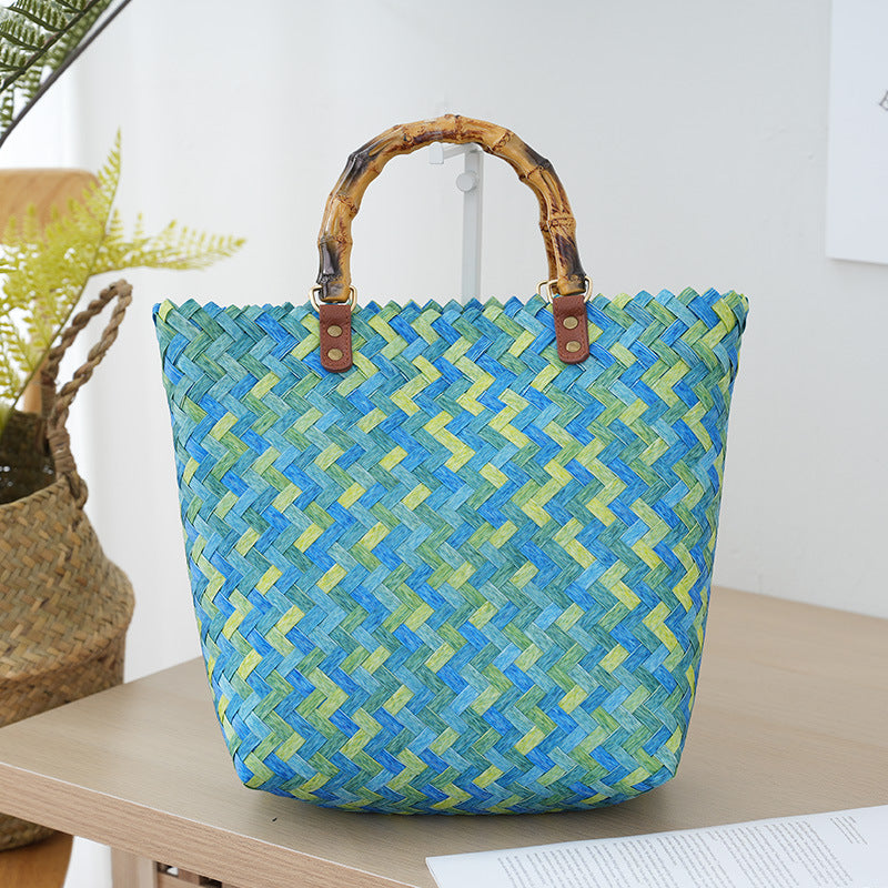 Handtasche Aus Geflochtenem Bast Brehn