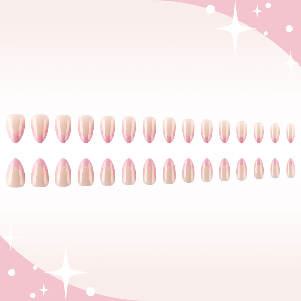 Elegante französische Tip Gel Nagelkunst Brehn
