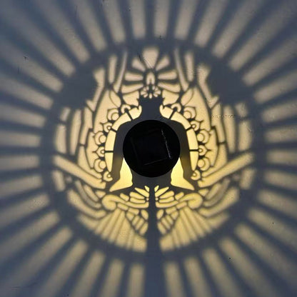 Dekorative Solar RGB Mandala Projektions Wand- und Stake Gartenlicht Brehn