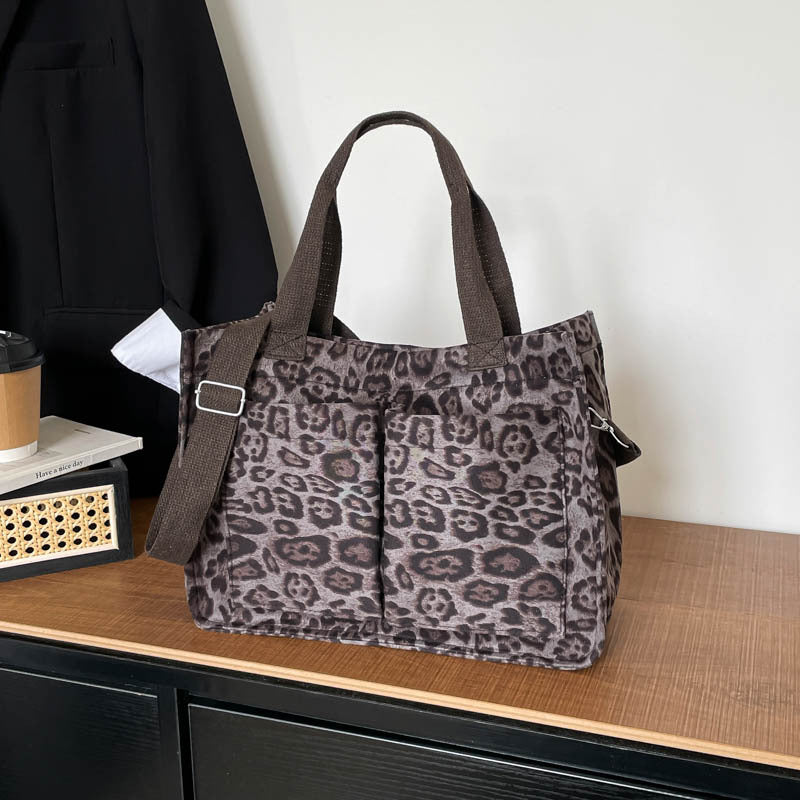 WoChic Leopardenmuster Utility Tragetasche Brehn