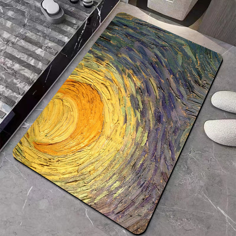 Kunstöl Malerei Badmatte