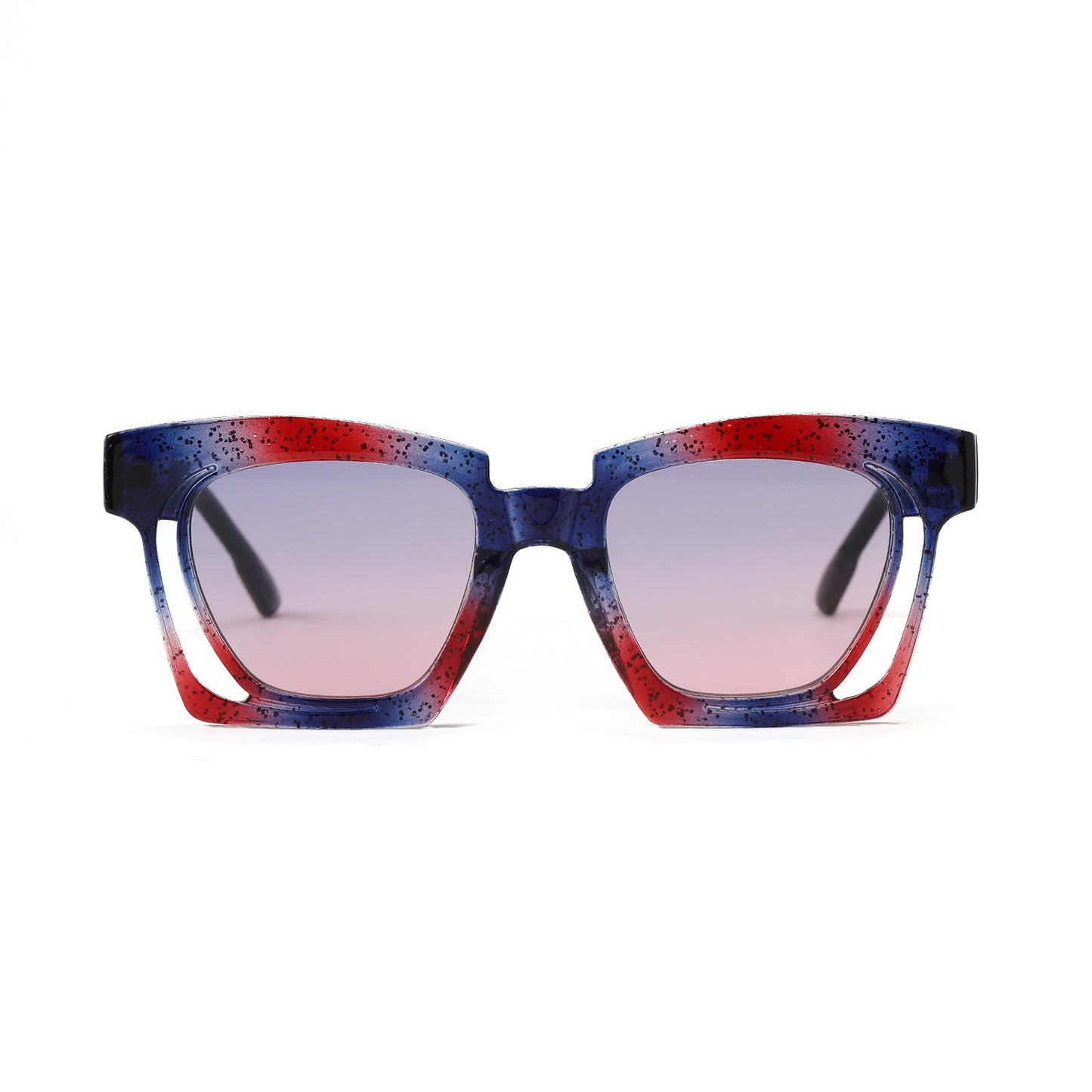 Damen trendige geometrische Sonnenbrille mit stilvollem, quadratischem Rahmen Brehn