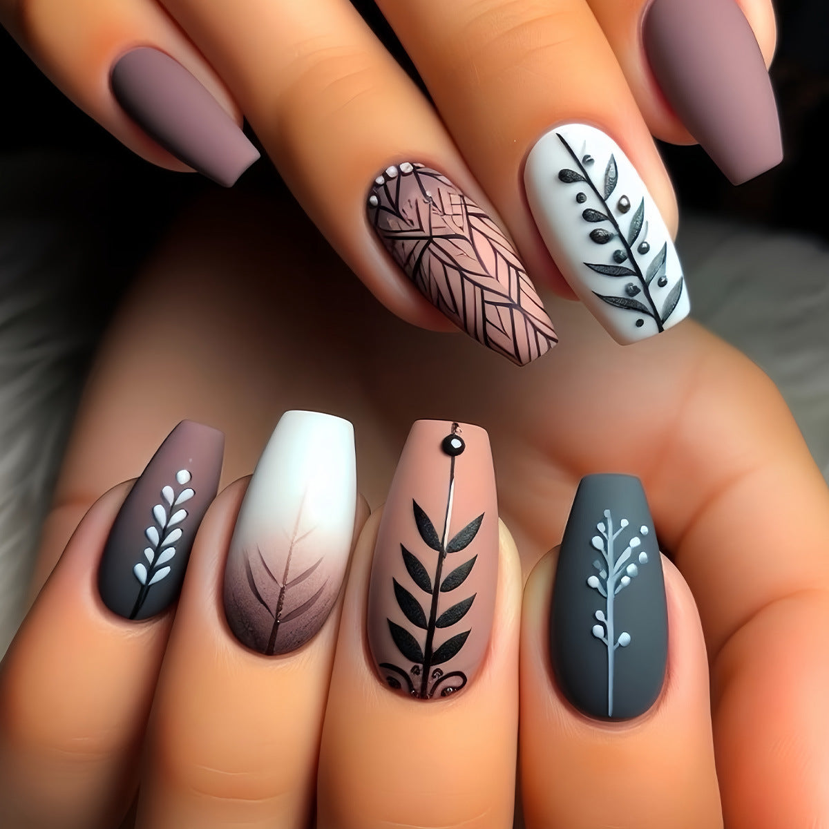 Botanisches Nagelkunstdesign Brehn