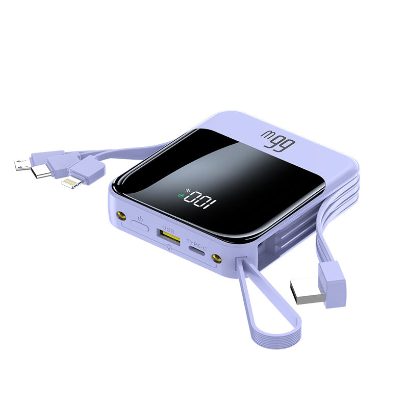 Tragbare Powerbank mit Intelligentem Kabelmanagement und Digitaler Anzeige Brehn