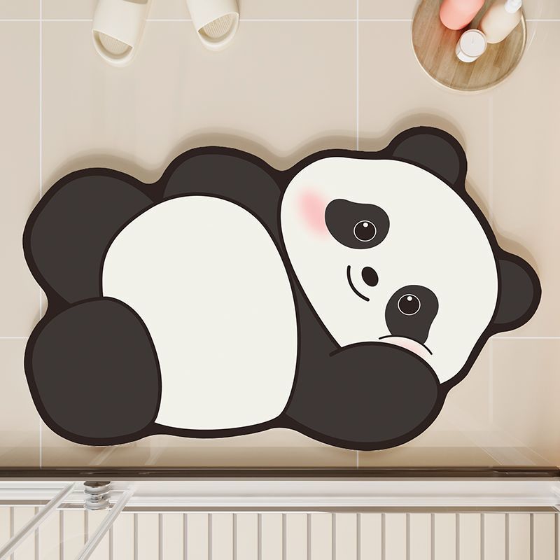 Niedliche Panda-förmige Badematte