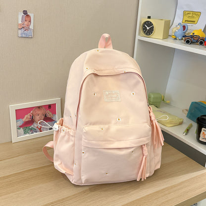 Stylischer backpack mit floralem Schmuck Brehn