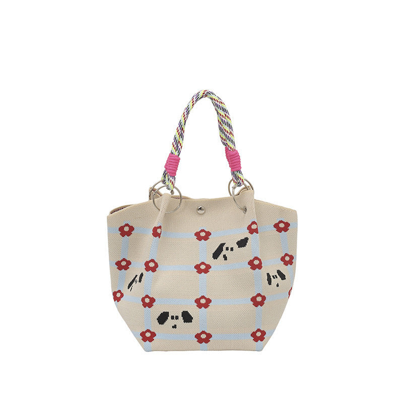 WoFloral Print Texturiertes Handtasche Brehn