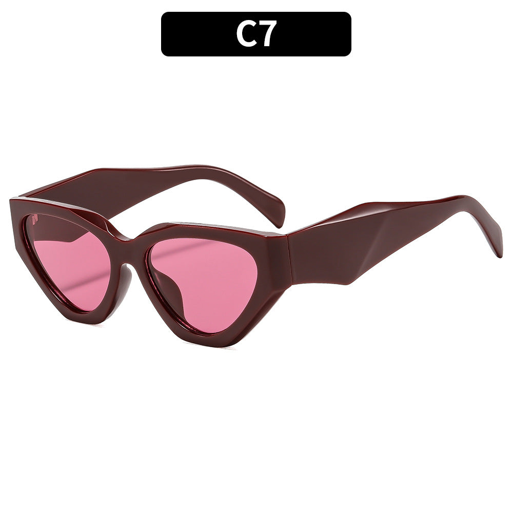 Skulpturale Katzenaugen-Sonnenbrille