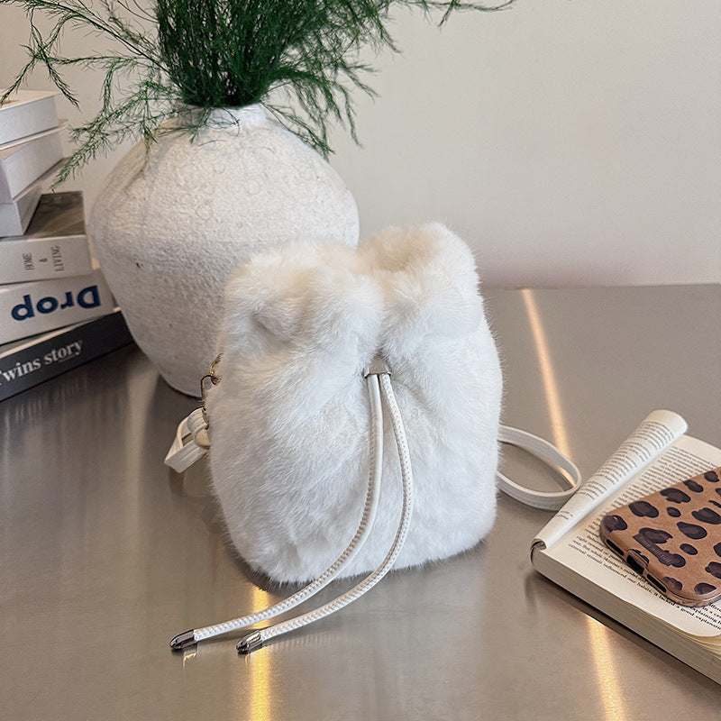 Plüsch Drawstring Mini Rucksack