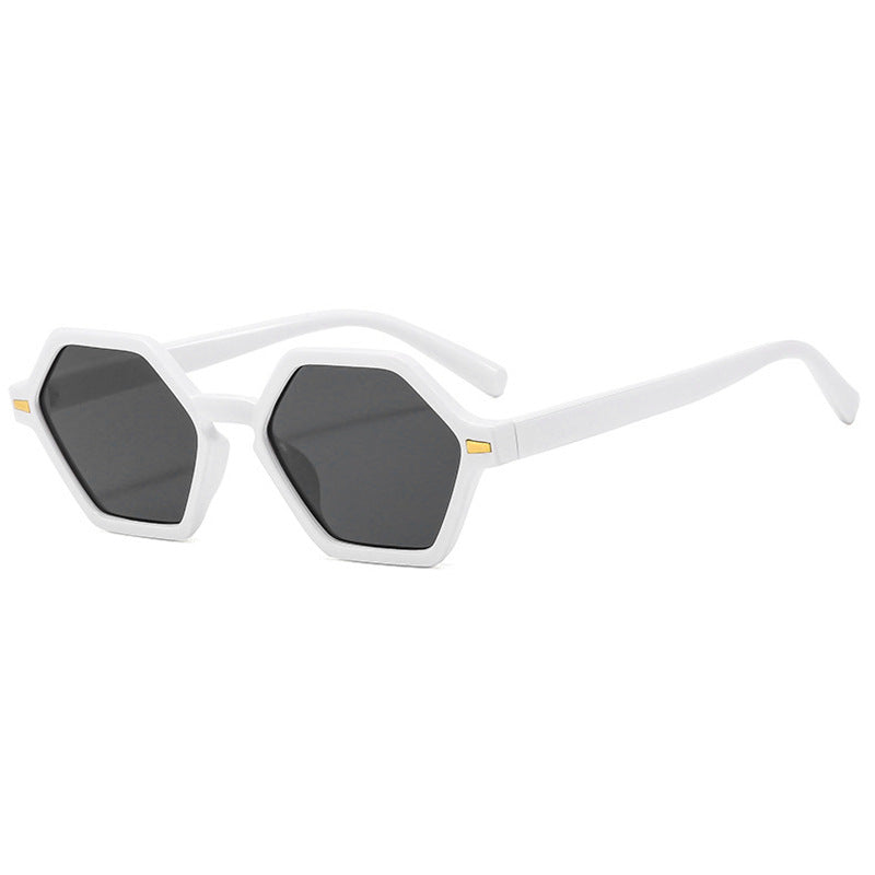 Damen hexagonale Sonnenbrille mit modischem Design und UV-Schutz Brehn