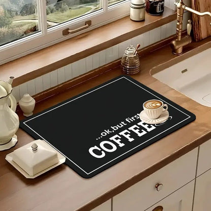 Kaffeethemen dekorative Küchenmatte
