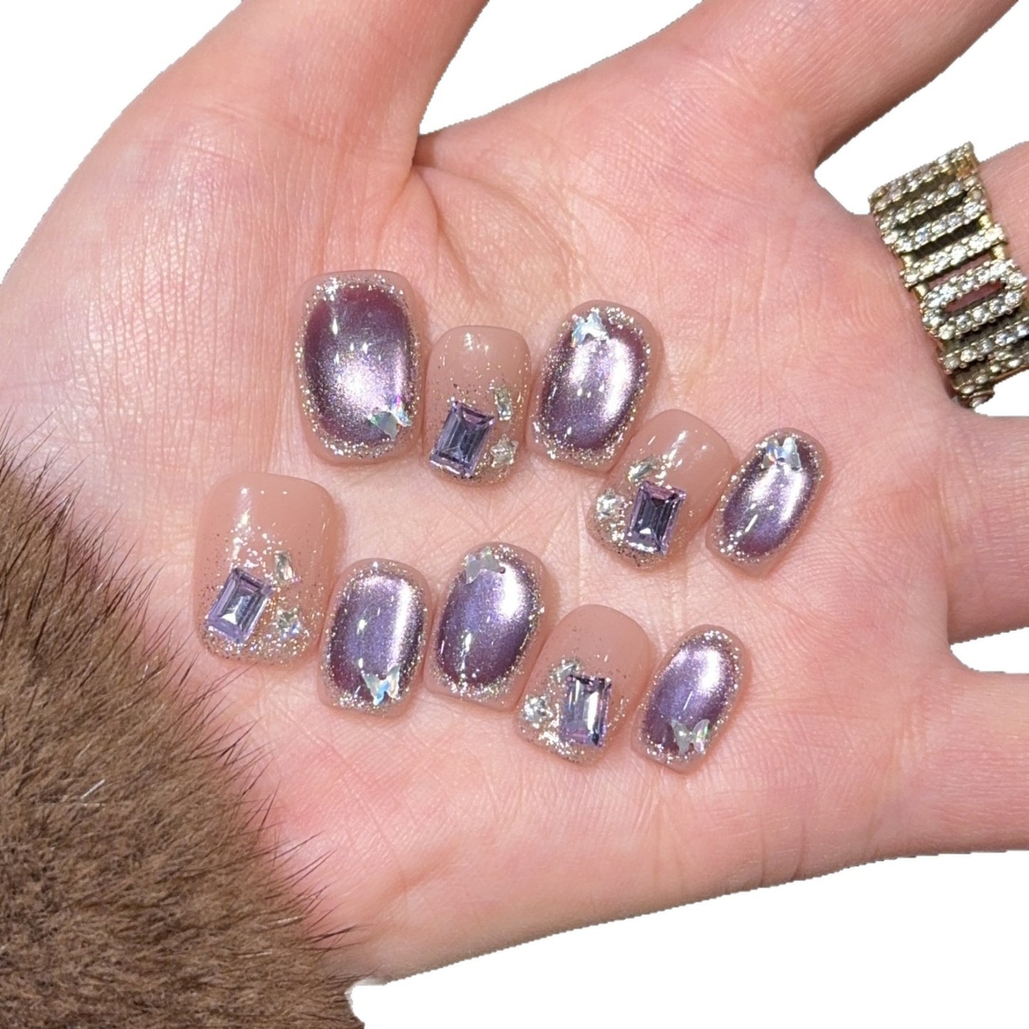 Glamouröse Nagelspitzen mit Ombre-Effekt und Glitzer Brehn