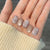 Schickes Glitzer-Press-On-Nagelset mit Schneeflocken-Design Brehn