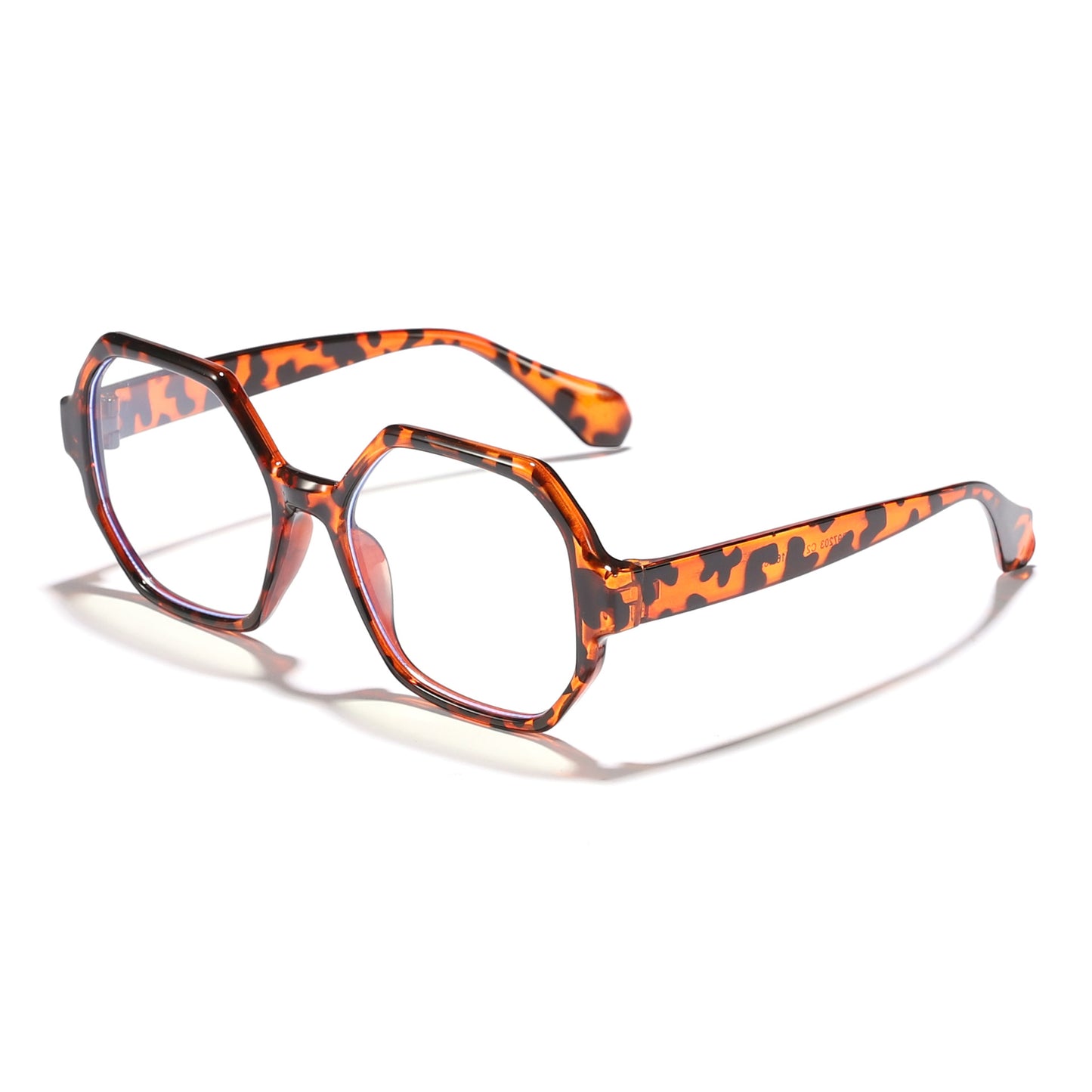 Damen modische Sonnenbrille mit hexagonalem Rahmen und UV-Schutz Brehn