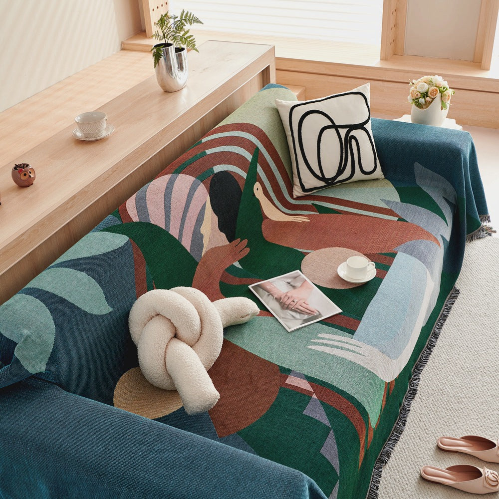 Künstlerische geometrische Design-Wurfdecke