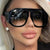 Damen trendige oversized Sonnenbrille mit modischem Farbverlauf Brehn
