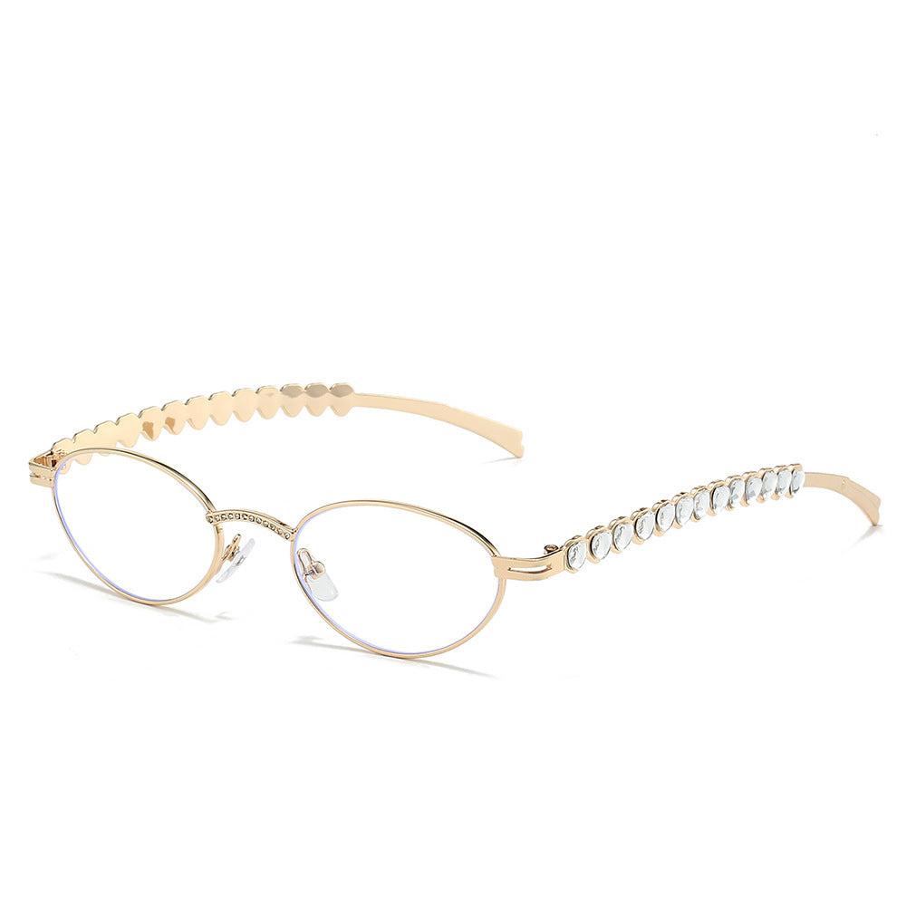Elegante mit Strass veredelte Katzenaugenbrille Brehn