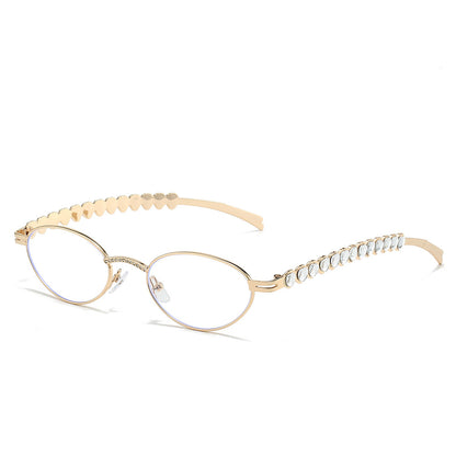Elegante mit Strass veredelte Katzenaugenbrille Brehn