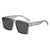 Breite Linsen Quadratrahmen Sonnenbrille