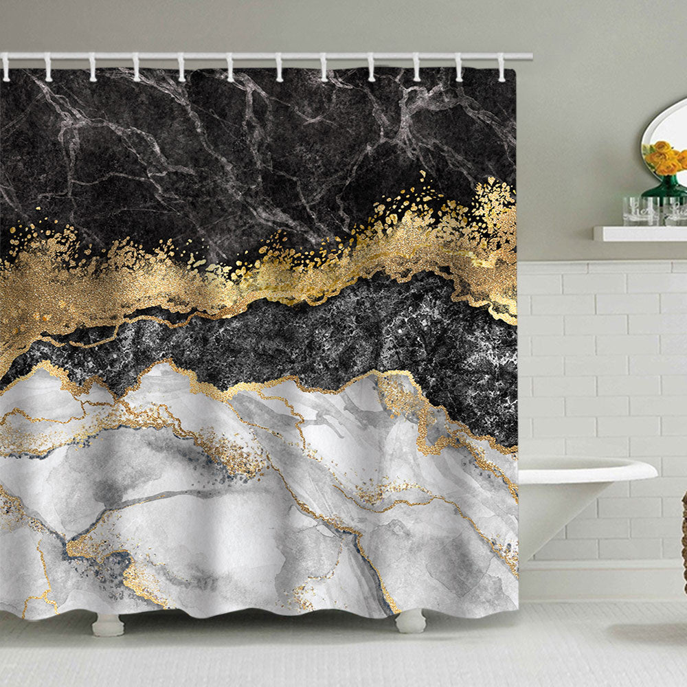 Künstlerisches Marmor Design Duschvorhang Brehn