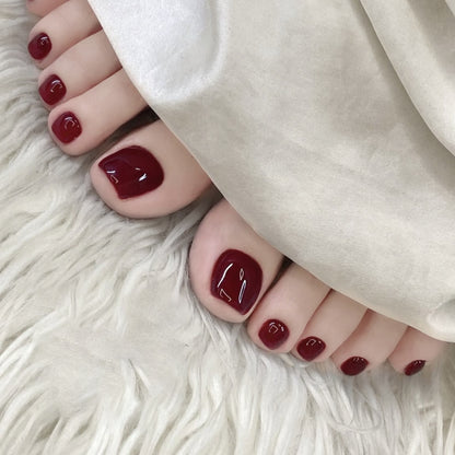 Glänzende Gel-Fußnagelkunst Brehn