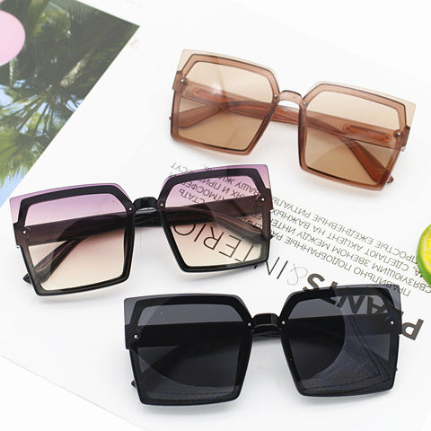 Damen Modische quadratische Sonnenbrille mit stylischem zweifarbigen Rahmen Brehn