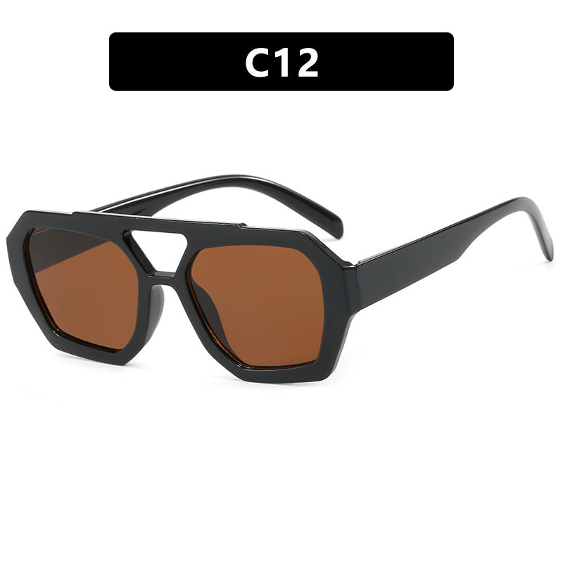 Damen geometrische Sonnenbrille aus robustem Kunststoff mit polarisierten Gläsern Brehn