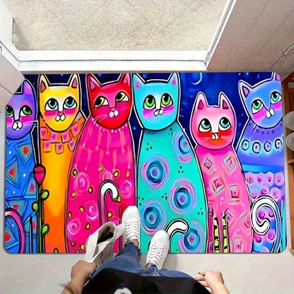 Künstlerische Katzen-Themenbereichsmatte