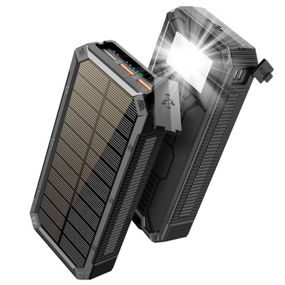 Solar Powerbank mit Integrierter Taschenlampe und Schnellladefunktion Brehn