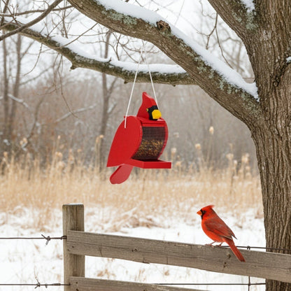 Kardinalförmiger Vogel feeder Brehn