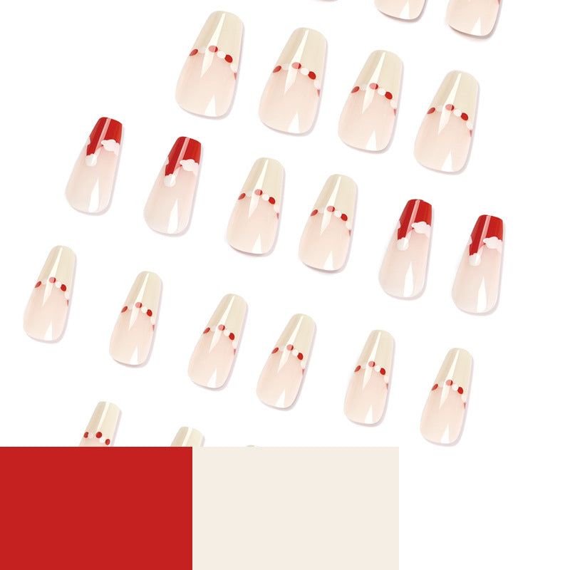 Künstliche Nagelverlängerungen mit festlichem Weihnachtsdesign Brehn