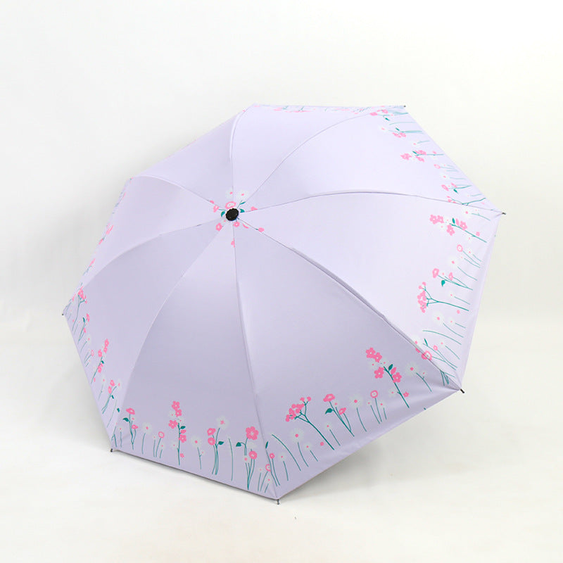 Damen Regenschirm mit floralen Akzenten Brehn