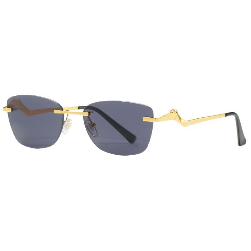 Damen modische Sonnenbrille mit asymmetrischem Rahmen und komfortablen Nasenpads Brehn