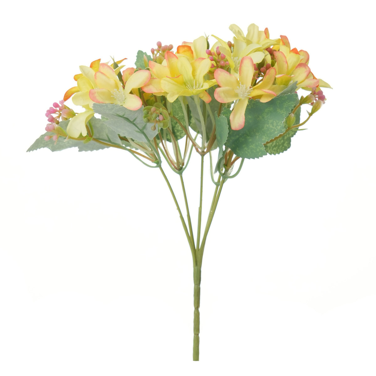 Lebensechte gemischte Blumenarrangement