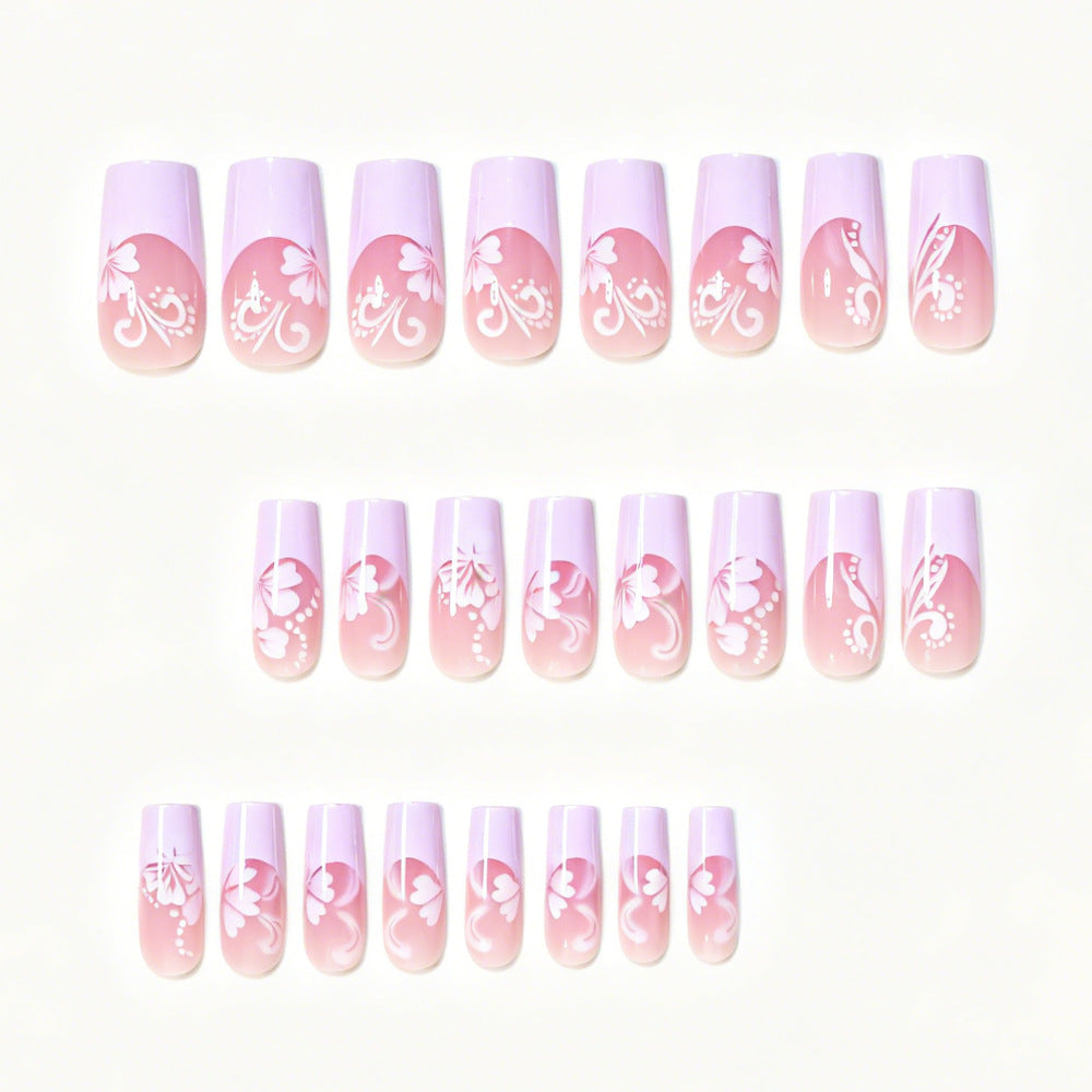 Florales Akzent Press-On Nagelkunst-Set Brehn