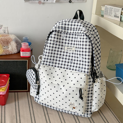 Stylischer Karostoff Casual Rucksack Brehn