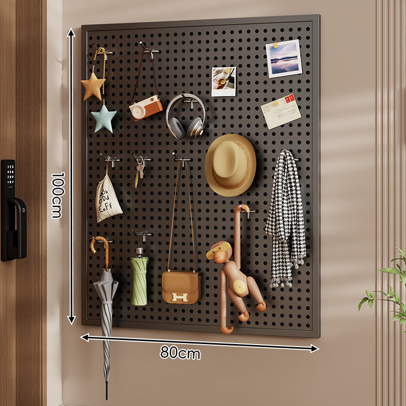 Wandmontierter großes perforiertes Metall-Lochplatte-Organizer-Panel für Eingangsbereich