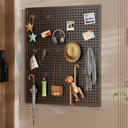 Wandmontierter großes perforiertes Metall-Lochplatte-Organizer-Panel für Eingangsbereich