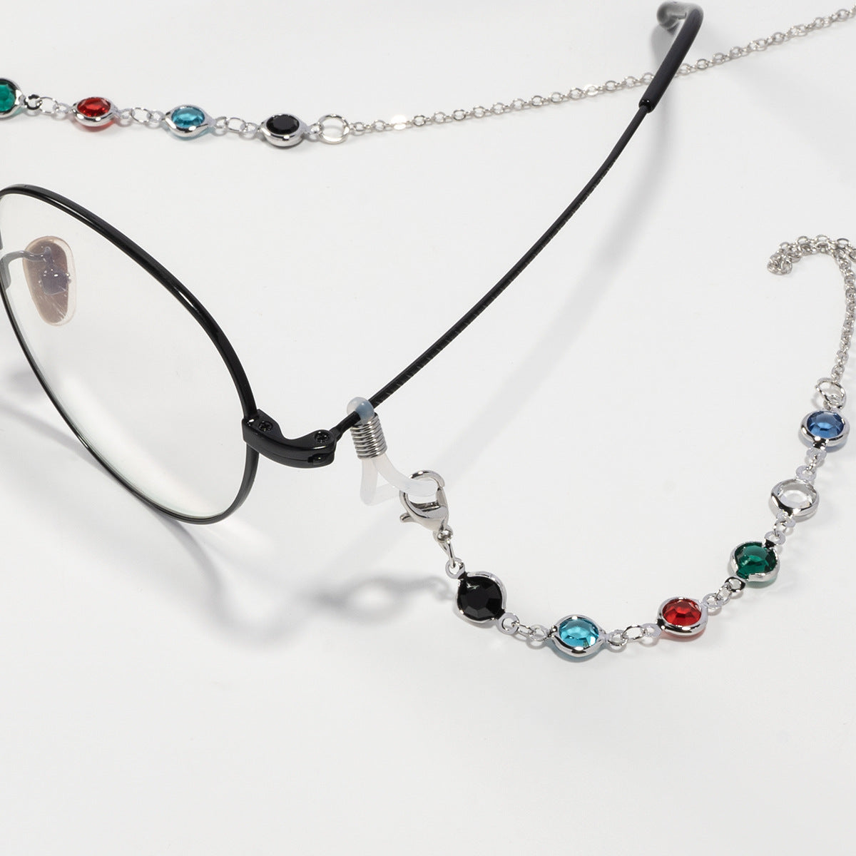 Elegante Edelstein-Brillen-Kette Brehn
