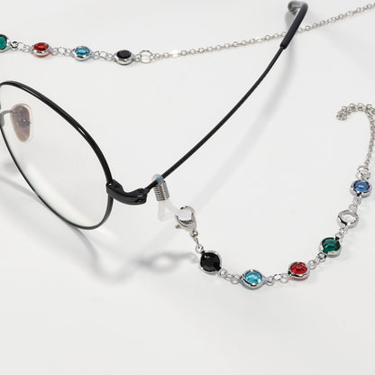 Elegante Edelstein-Brillen-Kette Brehn