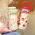 Damen kreative Trinkflasche mit lustigem Design und praktischer Schnur Brehn
