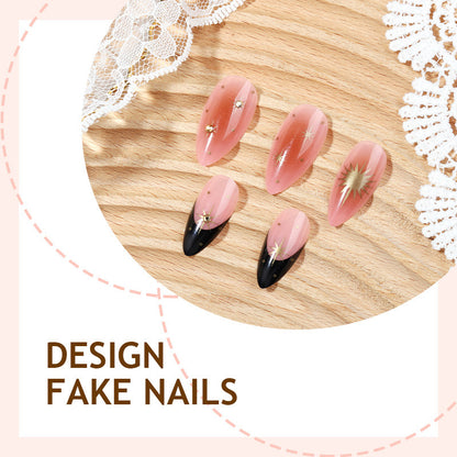Kunstnagelset mit edlen Blüten- und Glitzerverzierungen Brehn