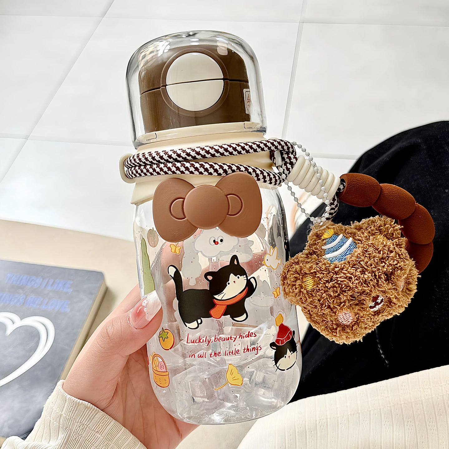 Damen Auslaufsichere Trinkflasche mit Tiermotiven Brehn