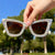 Rhinestone-betonte Katzenaugen-Sonnenbrille Brehn